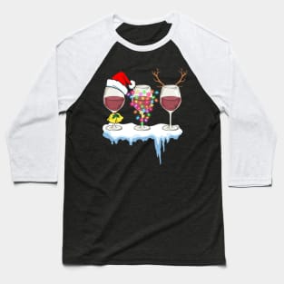 Three Glass of Wine Drinking Christmas Gifts For Men Women Baseball T-Shirt